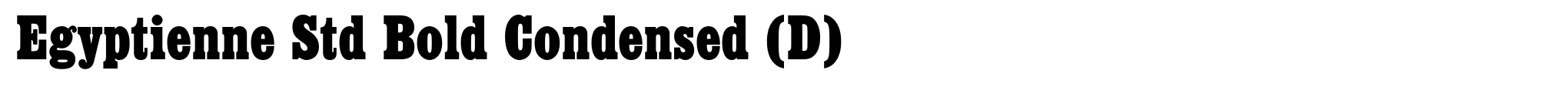 Egyptienne Std Bold Condensed (D) image